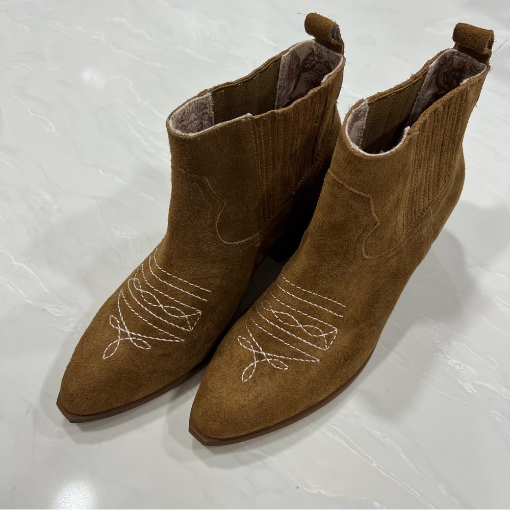 Band of Gypsies Bohemian Western Brown Suede Ankle Boots Women’s Size 9 Classic